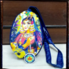 printed cotton japa bag with shrimati radharani picture